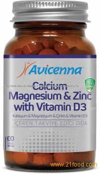 Avicenna Calcium Magnesium Zinc Vitamin D3 Health Food