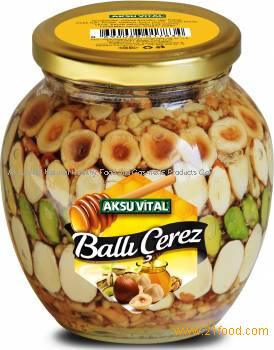 Turkish Honey Nuts Almond Walnut Pistachio Hazelnuts Peanuts in Honey Nuts  Mix Snack Food,Turkey Aksu Vital price supplier - 21food