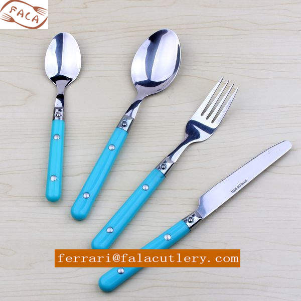 Elegant Design Party Wedding Bule Plastic Handle Cutlery Flatware Elegant Design Party Wedding Bule Plastic Handle Cutlery Flatware