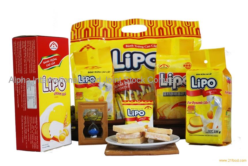 LIPO egg cream cookies- best sales,Vietnam LIPO brand- Alpha Food price ...