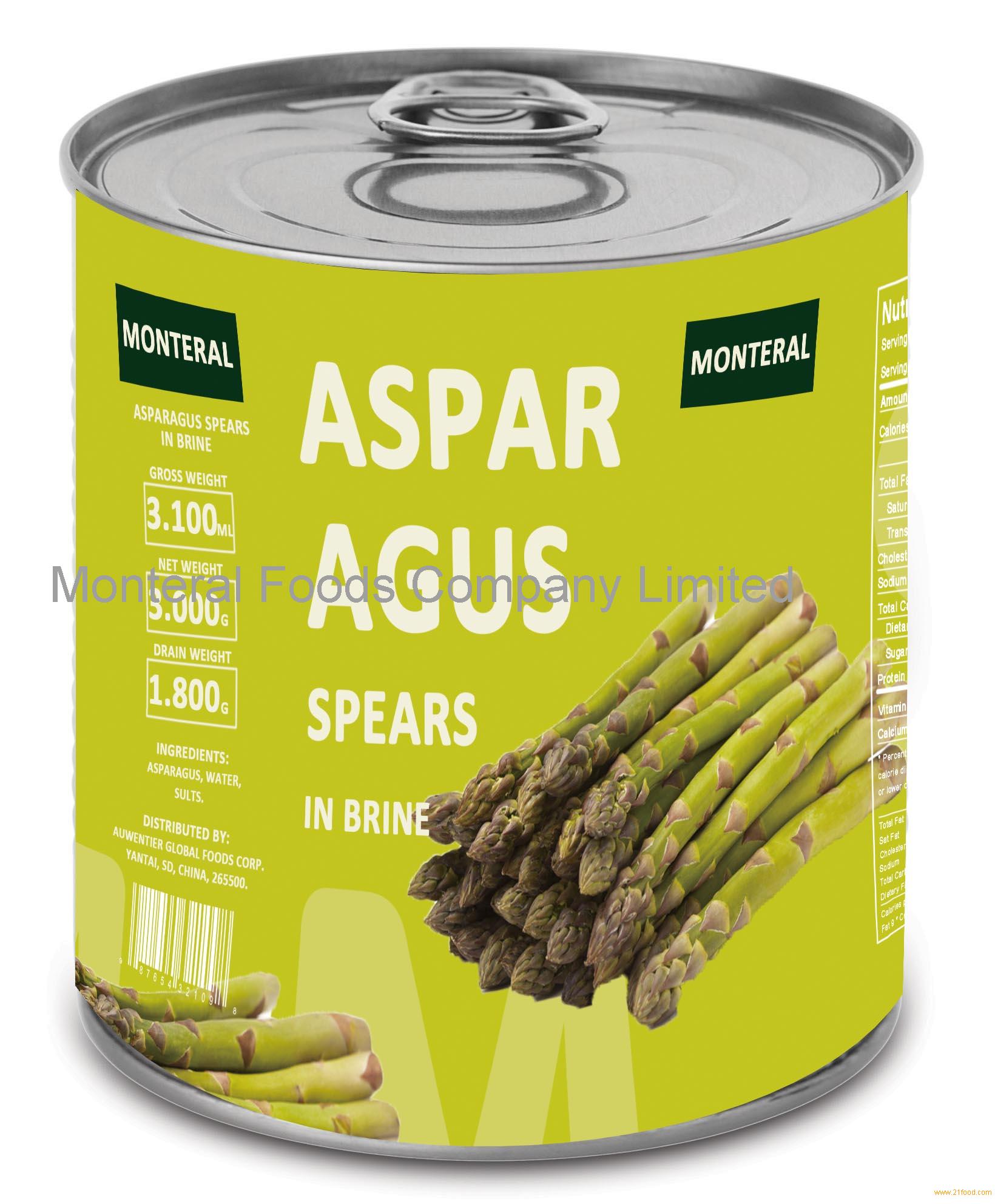 Canned Asparagus in Brine,China Monteral price supplier 21food