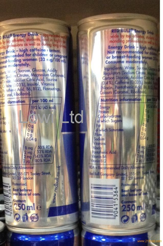 red bull can label