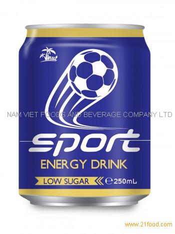 250ml Aluminium Can Sport Energy Drink Low Sugar