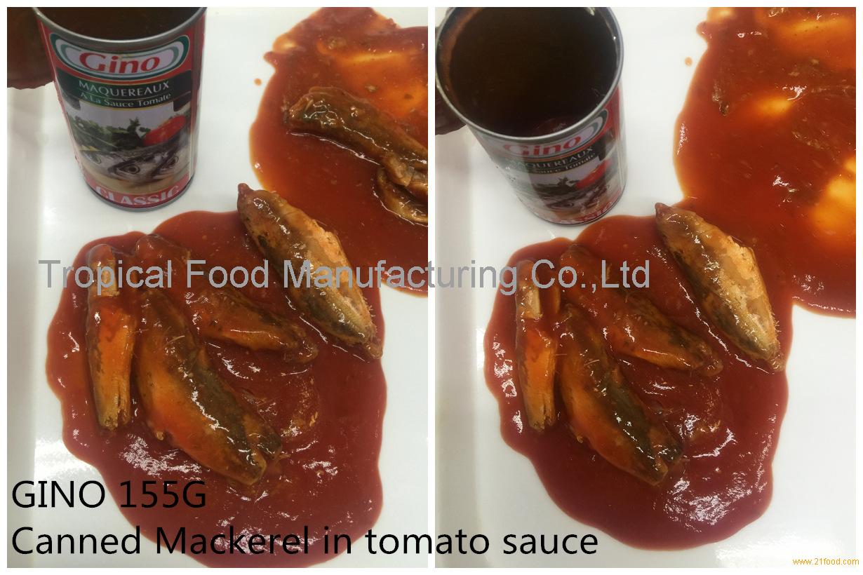 Canned jack mackerel in tomato sauce 24X425G