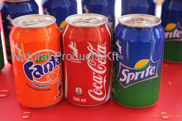 A Can, Tin of Fresh Coca Cola, Red Bull, Sprite, Pepsi, Fanta