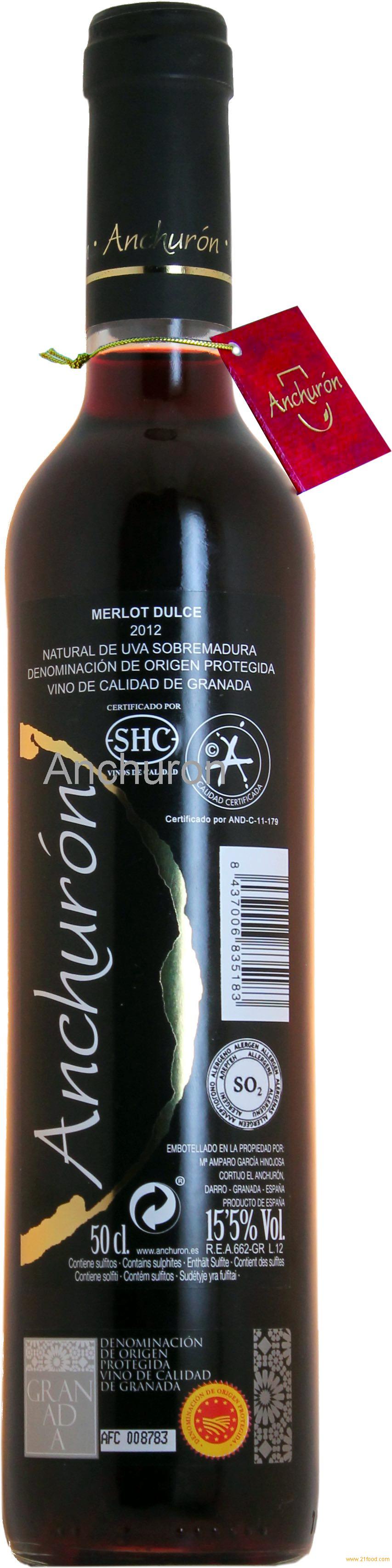 Natural sweet wine from half-raisined grapes 2012