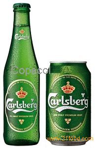 CARLSBERG BEER IN CANS AND BOTTLES