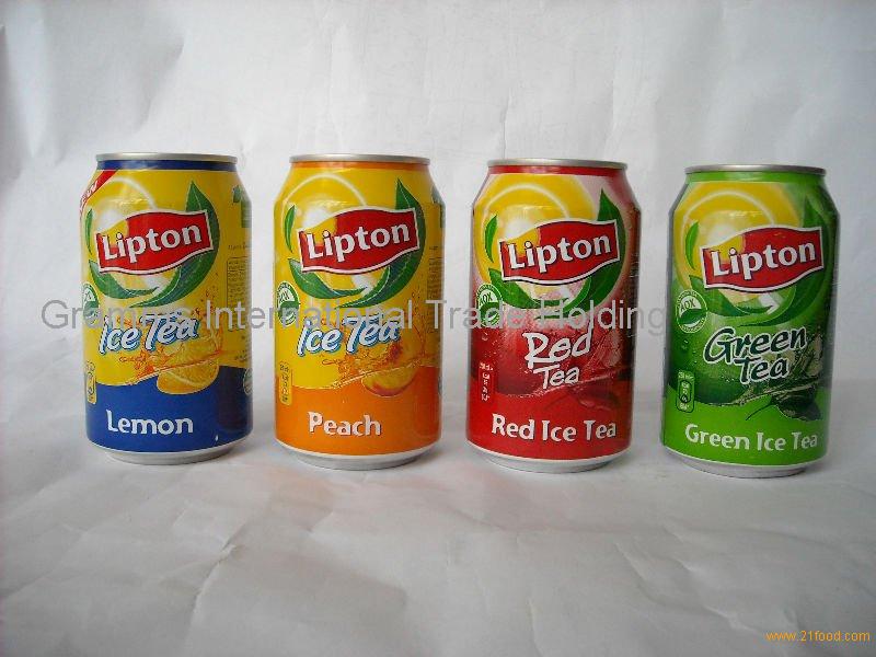 lemon flavor lipton ice tea in cans