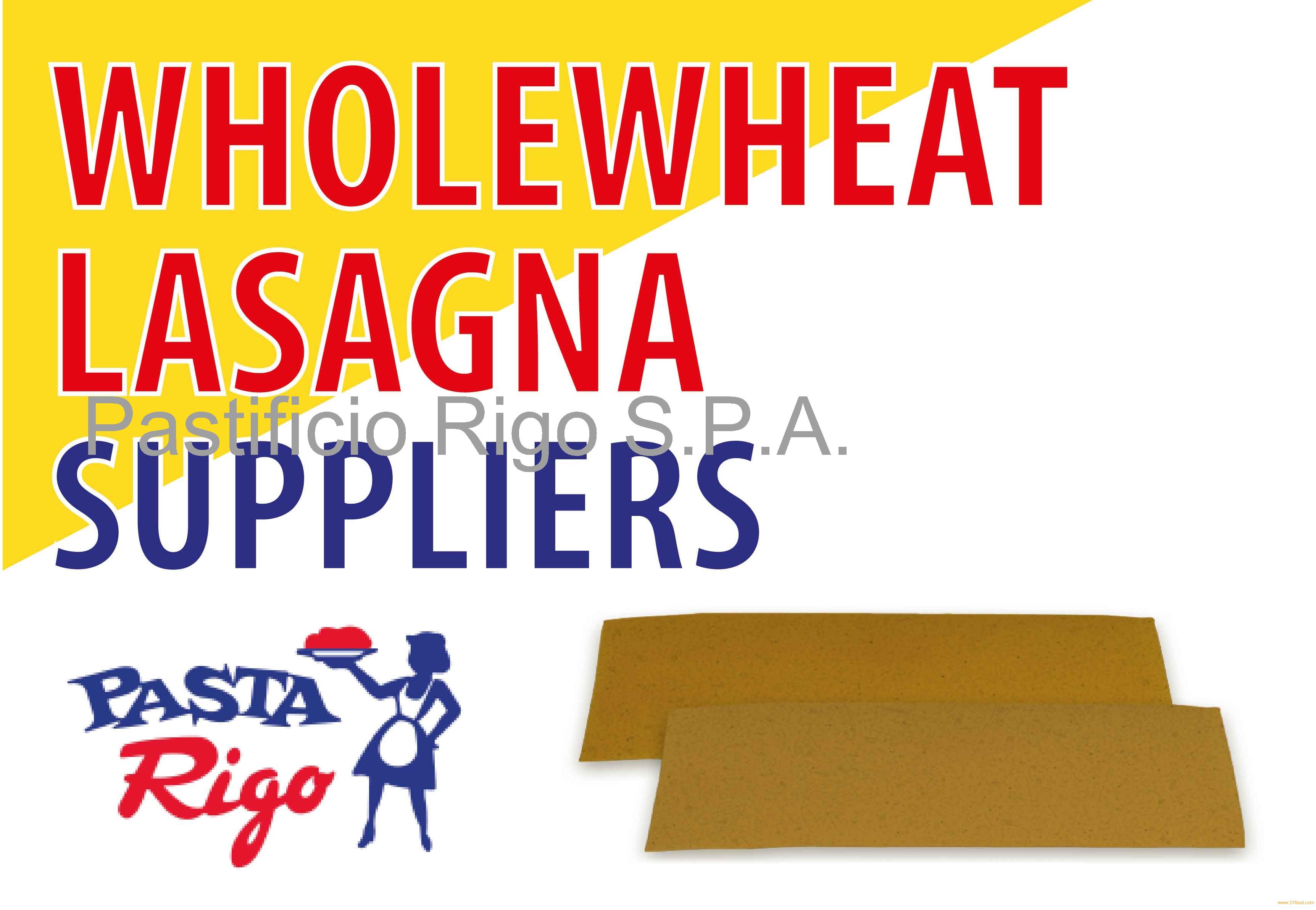 Wholewheat Lasagna Sheets Lasagne Producer,Italy Rigo or Private Label