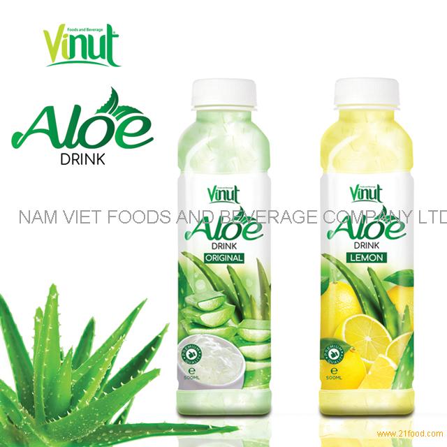 VINUT Plastic Bottle With HACCP Lemon Flavored aloe vera drink