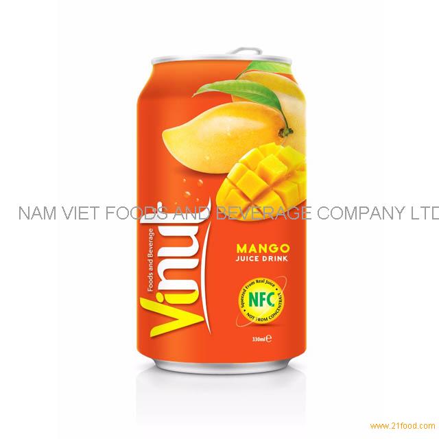 330ml Canned Fruit Juice Mango Juice Drink Manufacturer