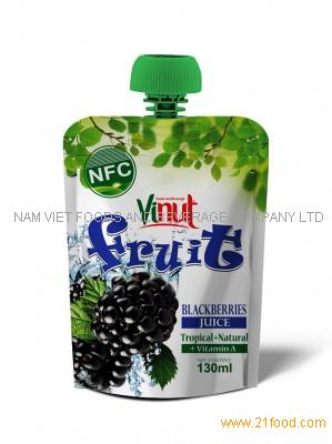 130ml Tropical Blackbery Fruit Juice In Bag