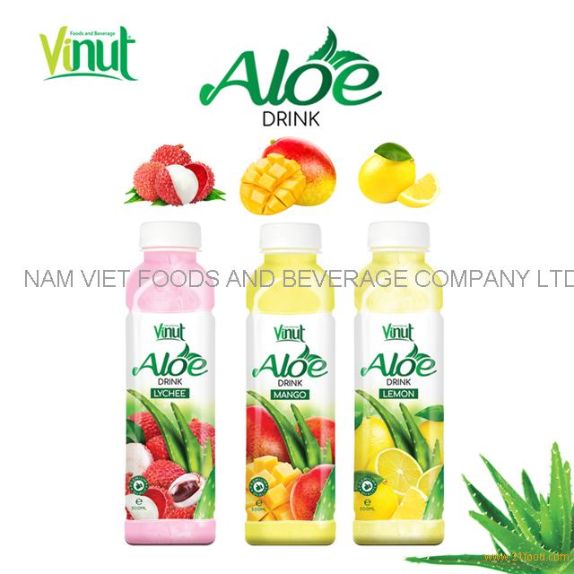 Supplier VINUT Plastic Bottle aloe vera juice drink original with pulp