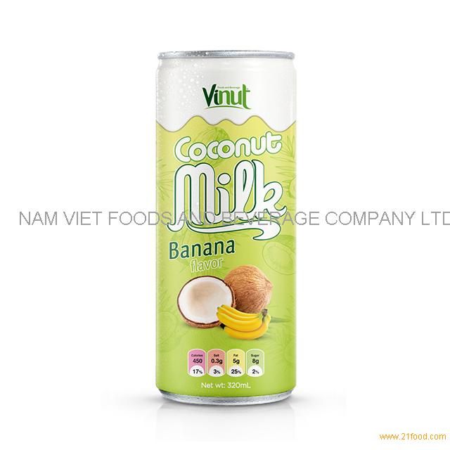 320ml Cans Coconut milk with Banana flavor