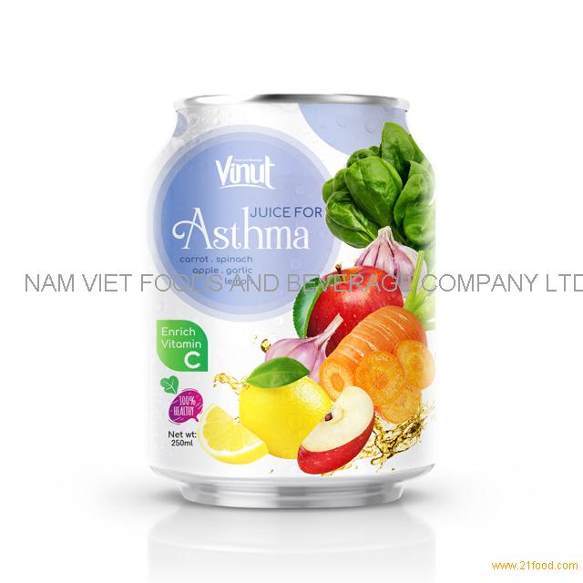 250ml Can 100% Vegetable Juice - Juice for Asthma