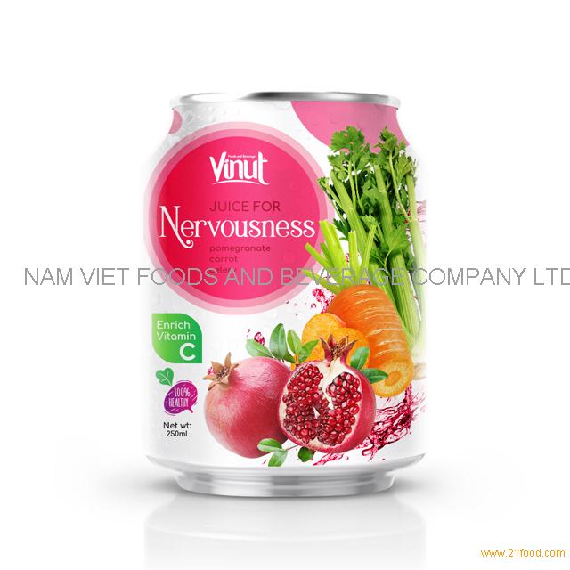 250ml Can 100% Vegetable Juice - Juice for Nervousness