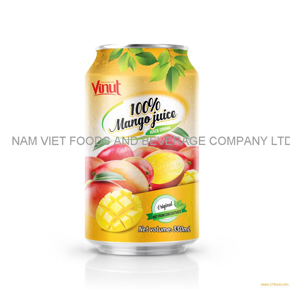330ml VINUT 100% Mango Juice Drink