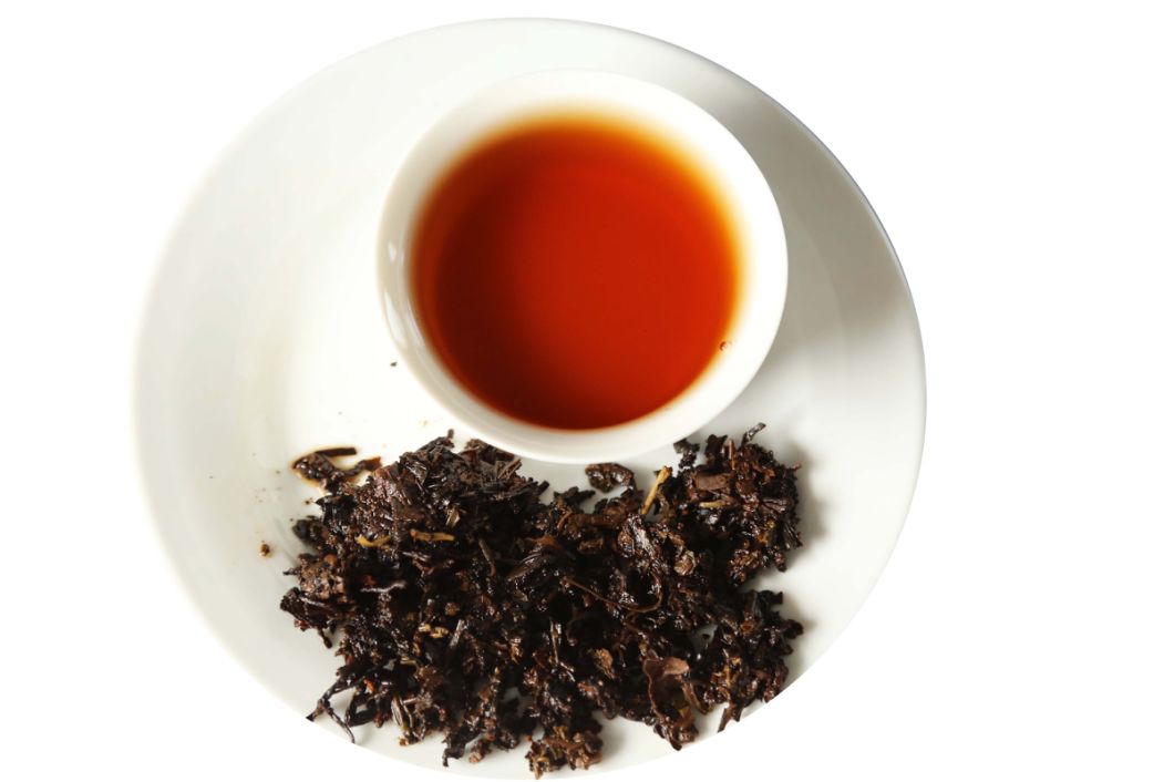 Chinese Tea Craft Hunan Dark Tea Brick (Article of Yue Yang Lou Tower pattern)