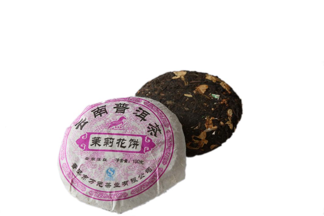 100g Chinese with Jasmine Flower PU-Erh Cake Tea
