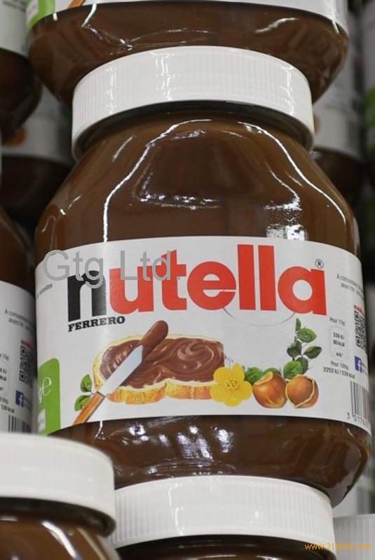 Nutella Chocolate Spread in jars 350g, 400g, 600g, 750,800gr, 1kg and 5kg.