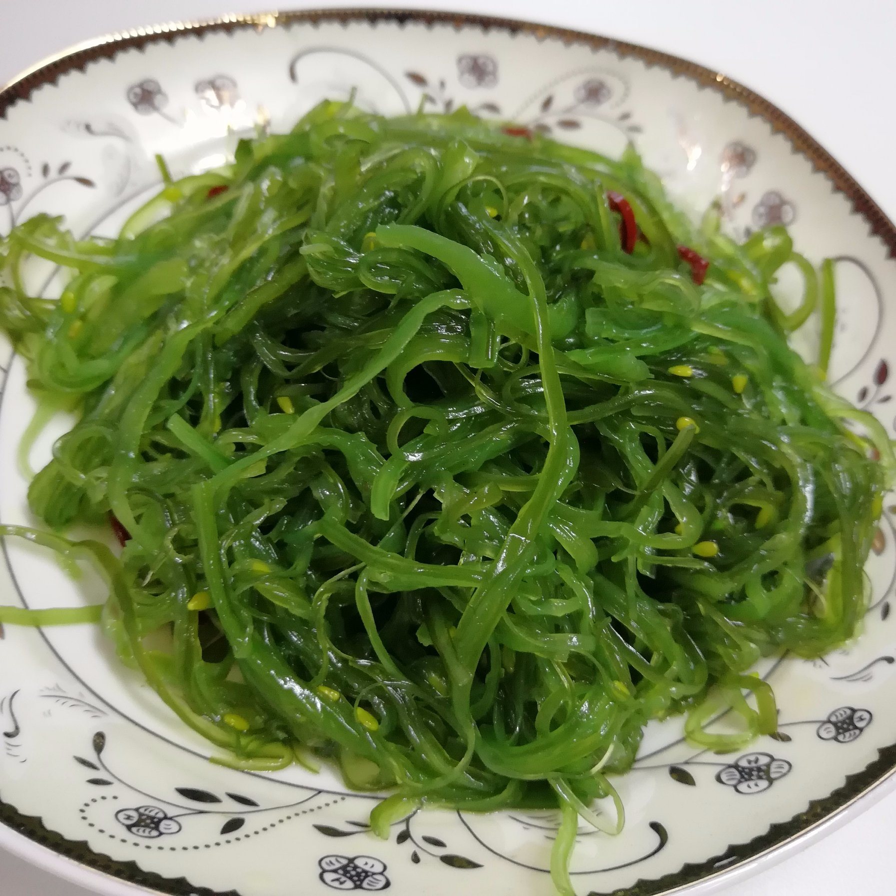 Frozen Hiyashi Seaweed Salad Raw - Frozen Salted Seaweed Wakame Stem