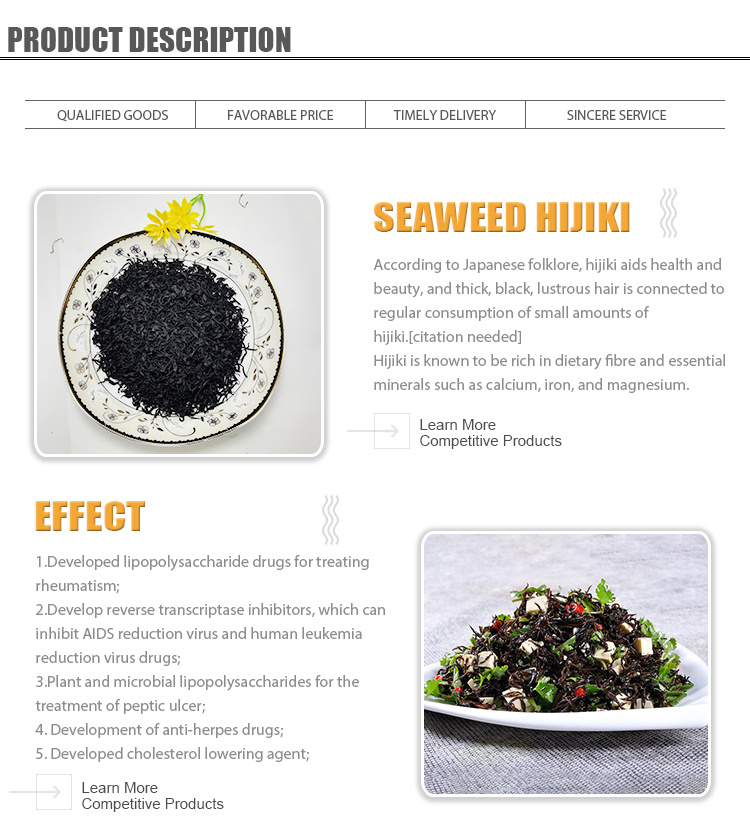 New Crop Dried Hijiki Seaweed Sargassum Fusiforme