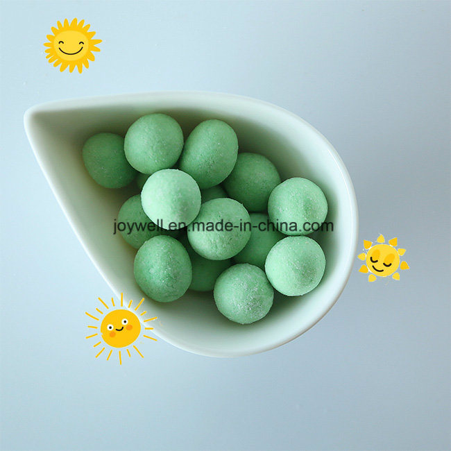Round Wasabi Flavor Coated Peanut Green Color OEM Service