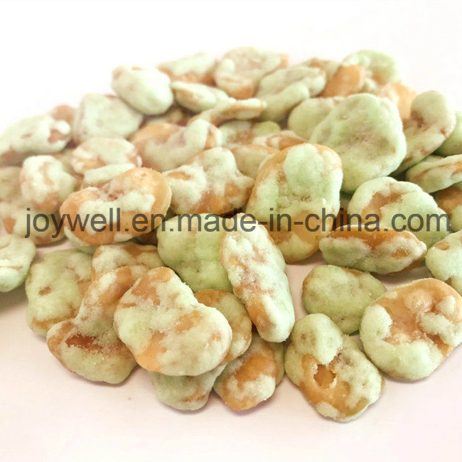 Wasabi Flavor Coated Broad Bean Chips with Halal