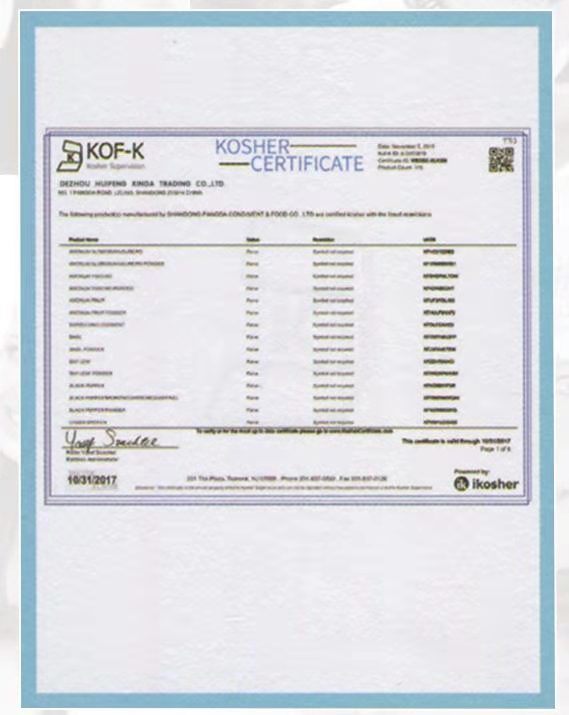 Garlic Powder with The Certification You Want