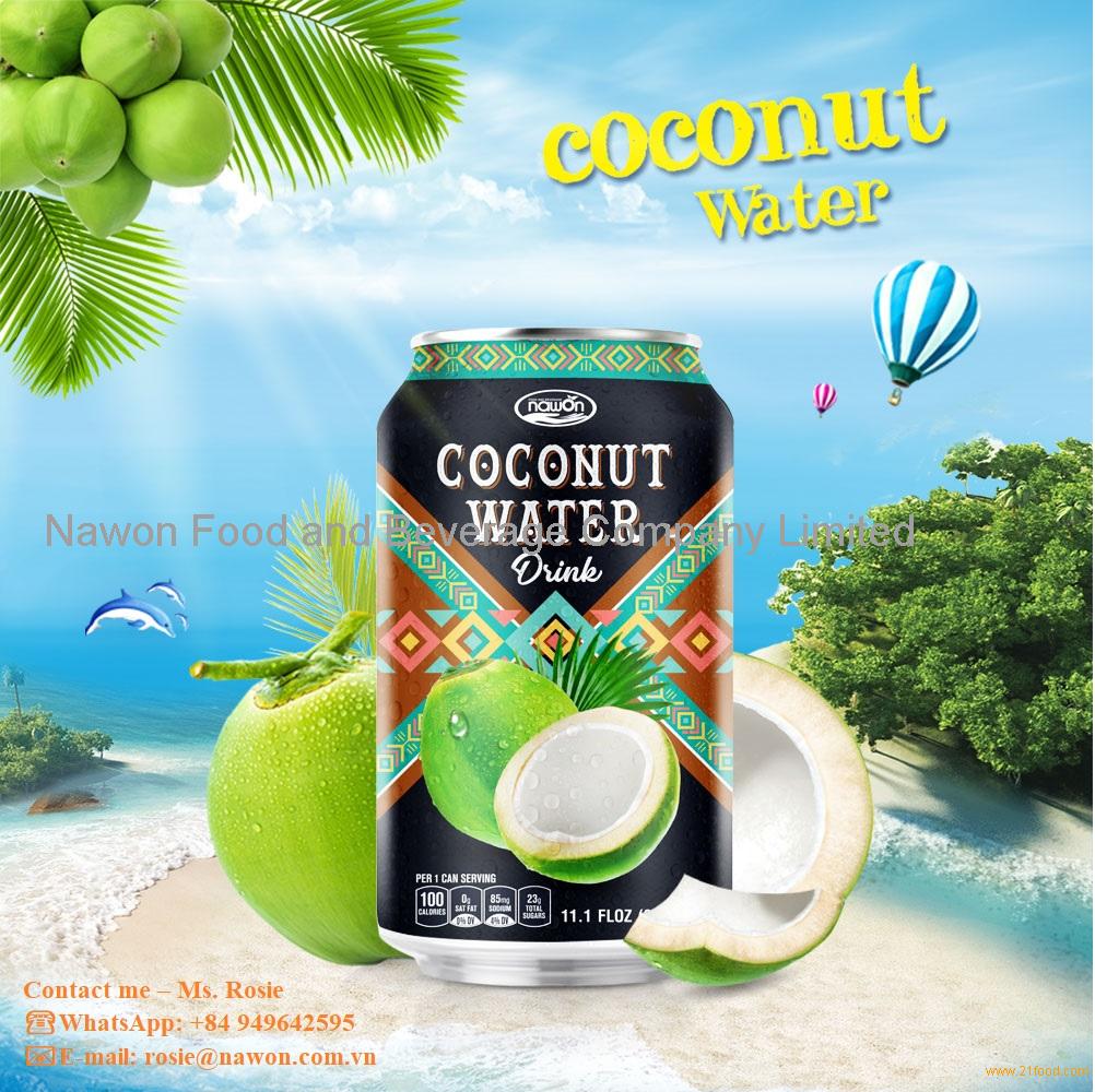 Coconut Water drink brand Nawon, 330ml canned,Vietnam Nawon price ...