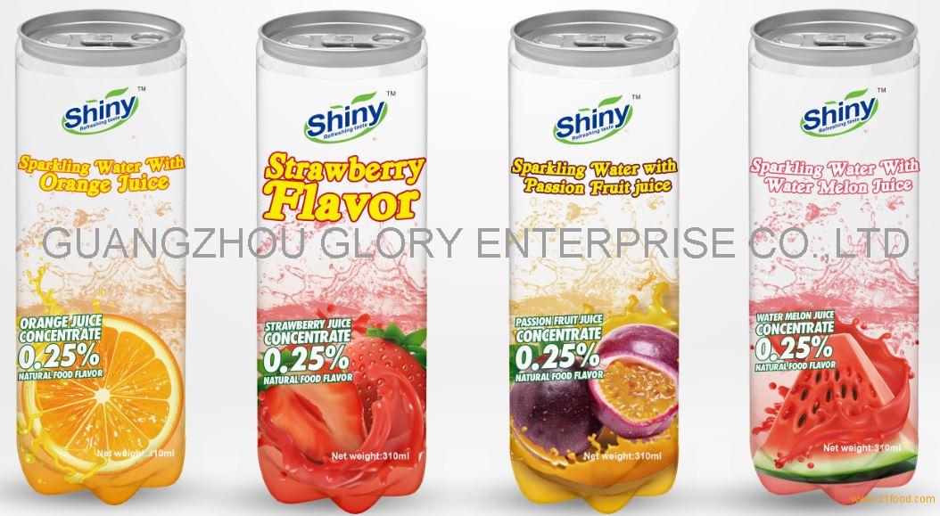 300ml Fruit juice Sparkling Water,China SHINY price supplier - 21food