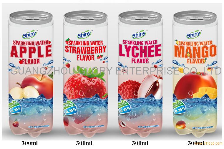 300ml Fruit juice Sparkling Water,China SHINY price supplier - 21food
