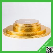 Gold fiberboard cake board cake drum for deliver cake