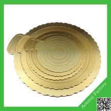 Wave frame golden  cake  drum  cake  board  cake   tray  for  cake 