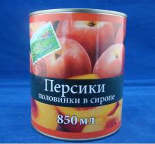 canned yellow peach halves in light syrup