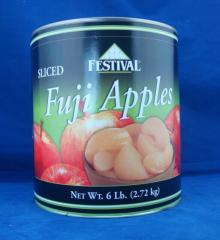 solid pack apple, canned fuji apple sliced