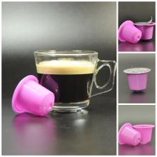 eco-friendly  nespresso   capsule ,coffee  capsule  without holes on bottom(purple color)