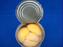 Canned peaches, Canned yellow peach halves in light syrup