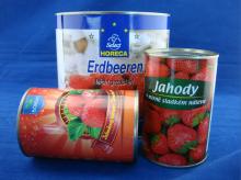 Canned fruits, canned strawberry in light syrup