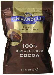 Ghirardelli Chocolate Unsweetened  Cocoa  Pouch, 8 Ounce