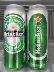 Green Bottles Pack Cans Beer ---Heinekens....