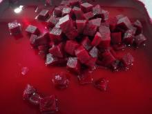 Canned red beetroot diced