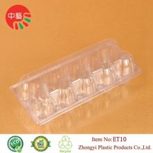 clear disposable plastic clamshell egg tray
