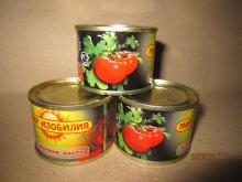 Fresh vegetables 70g*100tins canned tomato paste concentrated 28-30%