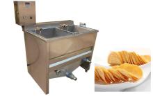 Double High Efficiency Tanks Commercial Coated Peanut Fryer Machine