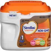 Similac Sensitive Infant Formula, with Iron, Milk Based, Powder, Stage 1, B