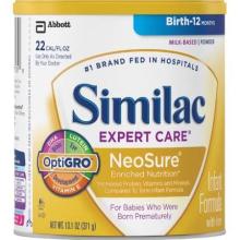 Similac Expert Care NeoSure Milk-Based Infant Formula Powder with Iron, 13.1 Ounce (Pack of 6
