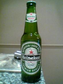 Fresh Production Heineken lager beer