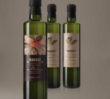 Round Dark Green Olive Oil Glass Bottle