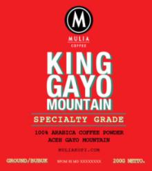  King  Gayo Roasted Bean 500g